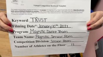 Majestic Dance Team [Senior - Pom] 2021 NCA & NDA Virtual January Championship