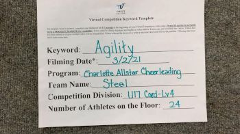 Charlotte Allstar Cheerleading - Steel [L4 - U17 Coed] 2021 Varsity All Star Winter Virtual Competition Series: Event III