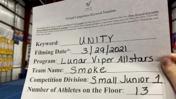 Lunar Viper Allstars - Smoke [L1 Junior - Small] 2021 Mid Atlantic Virtual Championship