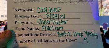 Cheer Factor - Phantom [L2.1 Youth - PREP - Non-Building] 2021 Varsity All Star Winter Virtual Competition Series: Event V