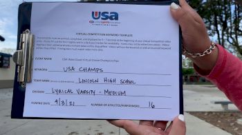 Lincoln High School [Lyrical Varsity - Medium] 2021 USA Virtual West Coast Dance Championships