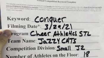 Cheer Athletics St. Louis - Jazzy Cats [L2 Junior - Small - B] 2021 Varsity All Star Winter Virtual Competition Series: Event V