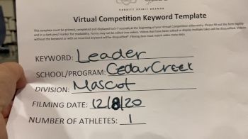 Cedar Creek High School [Mascot] 2020 UCA Southwest Virtual Regional