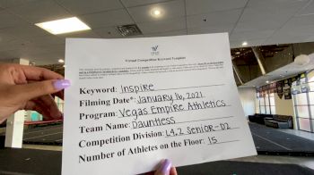 Vegas Empire Athletics - Dauntless [L4.2 Senior - D2] 2021 GSSA DI & DII Virtual Championship