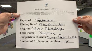 Cheer Advantage All Stars [L1.1 Junior - PREP - D2] 2021 Varsity Virtual Competition Series - Prep & Novice II