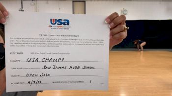 San Dimas High School [Open - Solo] 2021 USA Virtual West Coast Dance Championships