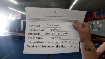 Claws Out All-Stars - Cheetahs [L1 Junior - D2 - Small - A] 2021 Varsity All Star Winter Virtual Competition Series: Event IV