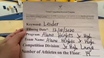 Alamo Heights JH School [Large Junior High] 2020 UCA Southwest Virtual Regional