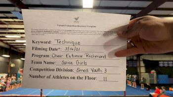 Cheer Extreme - Richmond - SPICE GIRLS [L3 Youth] 2021 Varsity All Star Winter Virtual Competition Series: Event IV