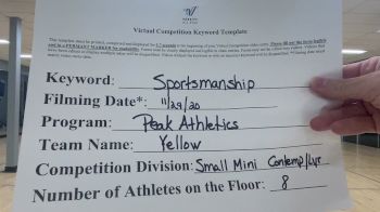 Peak Athletics - "Yellow" [All Star Mini - Contemporary/Lyrical] Varsity All Star Virtual Competition Series: Event VI