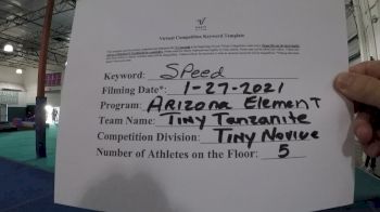 Arizona Element Elite - Tiny Tanzanites [L1 Tiny - Novice - Restrictions] 2021 Varsity All Star Winter Virtual Competition Series: Event I