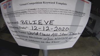 World Class All Star Dance [Mini - NOVICE - Dance - Lyrical] 2020 NDA December Virtual Championship