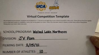 Walled Lake Northern High School [Junior Varsity - Pom] 2021 UDA Spirit of the Midwest Virtual Challenge