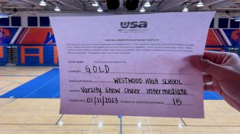Westwood High School [Varsity Show Cheer Intermediate] 2023 USA Virtual Spirit Regional II