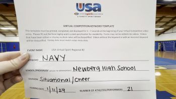 Newberg High School [High School - High School Situational Sideline/Cheer] 2024 USA Virtual Spirit Regional II