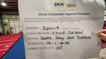 Floyd Central High School [Game Day VA NT] 2020 UCA Hoosier Virtual Regional
