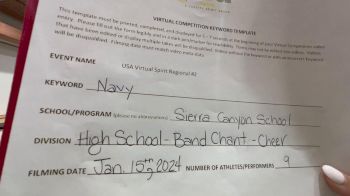 Sierra Canyon School [High School - Band Chant - Cheer] 2024 USA Virtual Spirit Regional II