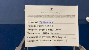 Team Illinois Cheer - Ruby Hearts [Level 1.1 L1.1 Mini - PREP] Varsity All Star Virtual Competition Series: Event VII