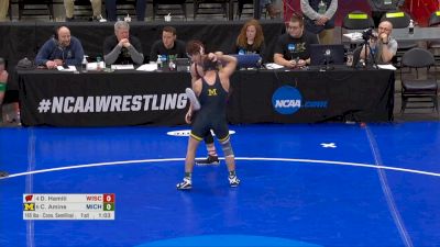 165 lb Cons Semi, Dean Hamiti, Wisconsin vs. Cameron Amine, Michigan