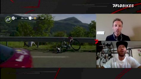 Tiesj Benoot Crash Reaction With Mike Woods And Svein Tuft