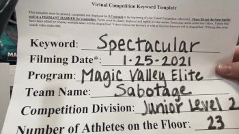 Magic Valley Elite - Sabotage [L2 Junior - D2 - Medium] 2021 ATC International Virtual Championship