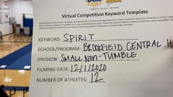 Brookfield Central High School [Small Varsity - Non Tumble] 2020 UCA Milwaukee Virtual Regional