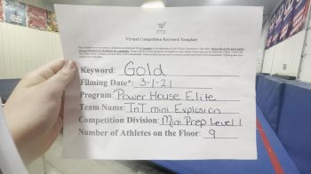 Power House Elite [L1.1 Mini - PREP] 2021 Varsity Virtual Competition Series - Prep & Novice I