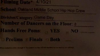 Oakland Middle School Hip Hop Crew [Virtual Jr. High/Middle School - Game Day Finals] 2021 NDA High School National Championship
