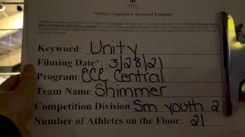 East Celebrity Elite Central - SHIMMER [L2 Youth - Small] 2021 Mid Atlantic Virtual Championship