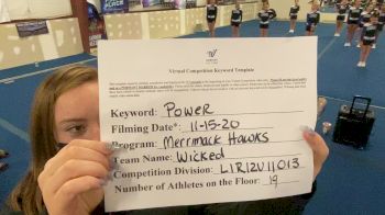 Merrimack Hawks - Wicked [L1 Performance Recreation - 12 & Younger (AFF)] Varsity All Star Virtual Competition Series: Event V