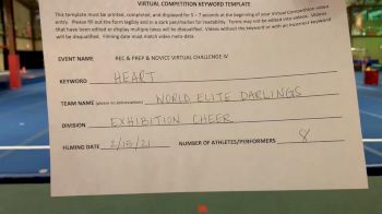 World Elite - Darlings [Exhibition (Cheer)] 2021 Varsity Rec, Prep & Novice Virtual Challenge IV