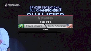 Tim Spriggs vs Claudio Calasans 2019 Spyder BJJ Qualifier