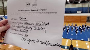 Miamisburg High School [Game Day - Varsity Non Building] 2020 UCA Miami Valley Virtual Regional