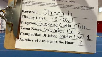 Buckeye Cheer Elite - Wonder Cats [L1 Youth - D2] 2021 Varsity All Star Winter Virtual Competition Series: Event II