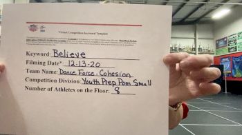 Dance Force Studios [Youth - Prep - Pom] 2020 NDA December Virtual Championship