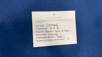 Excite Gym and Cheer - Courage [Level 1 L1 Youth] Varsity All Star Virtual Competition Series: Event III