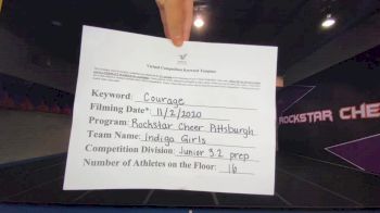 Rockstar Cheer Pittsburgh - Indigo Girls [Level 3.2 L3.2 Junior - PREP] Varsity All Star Virtual Competition Series: Event III