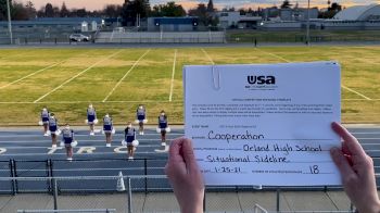 Orland High School [High School &ndash; High School Situational Sideline/Crowdleading Cheer] 2021 USA Virtual Spirit Regional #2 and All Star Dance Regional #1