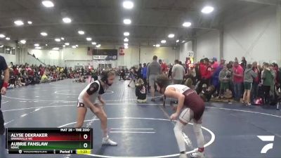 86 lbs Champ. Round 2 - Alyse Dekraker, Grandville WC vs Aubrie Fanslaw, NBWC