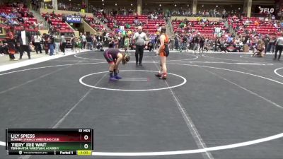 130 lbs Round 3 - `Fiery` Irie Wait, Terminator Wrestling Academy vs Lily Spiess, Bonner Springs Wrestling Club