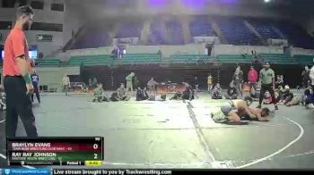 90 lbs Placement (4 Team) - Braylyn Evans, Team Bear Wrestling Club Navy vs Ray Ray Johnson, Eastside Youth Wrestling