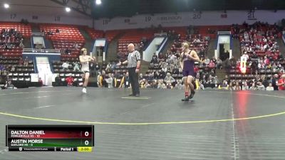 138 lbs Quarterfinals (8 Team) - Dalton Daniel, Fowlerville HS vs Austin Morse, Gaylord HS