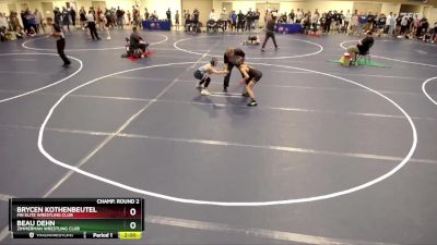 83 lbs Champ. Round 2 - Beau Dehn, Zimmerman Wrestling Club vs Brycen Kothenbeutel, MN Elite Wrestling Club