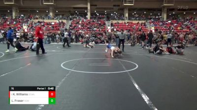 76 lbs Cons. Round 1 - Kellen Williams, Dodge City Wrestling Academy vs Liam Fraser, High Ground Wrestling