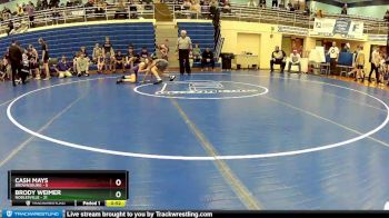102 lbs Round 1 (4 Team) - Cash Mays, Brownsburg vs Brody Weimer, Noblesville