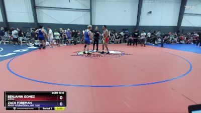 190 lbs Semifinal - Benjamin Gomez, NWWC vs Zach Foreman, Askeo International Mat Club