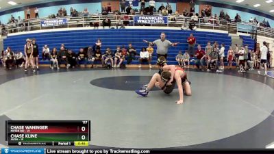 117 lbs Round 3 (4 Team) - Chase Waninger, Mater Dei vs Chase Kline, Avon