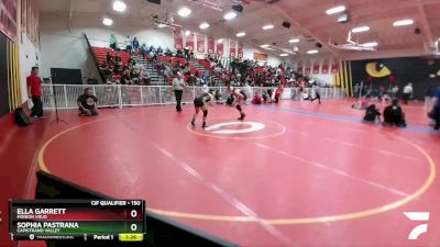 150 lbs Quarterfinal - Ella Garrett, Mission Viejo vs Sophia Pastrana, Capistrano Valley