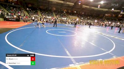 46 lbs Consi Of 8 #1 - Kyler Black, Big Game WC vs Javier Sanchez, Top Dog Wrestling Club