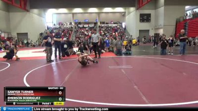 60 lbs Champ. Round 2 - Sawyer Turner, Weaver Youth Wrestling vs Emerson Rodriguez, Buckhorn Youth Wrestling